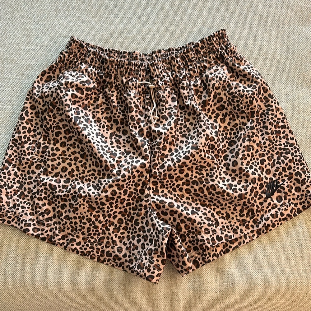 Leopard print Nike shorts